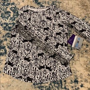 Ibkul crew neck elephant print gold shirt M